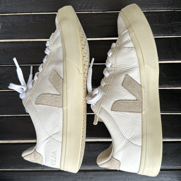 Veja White and Tan Sneakers - Picture 5 of 14